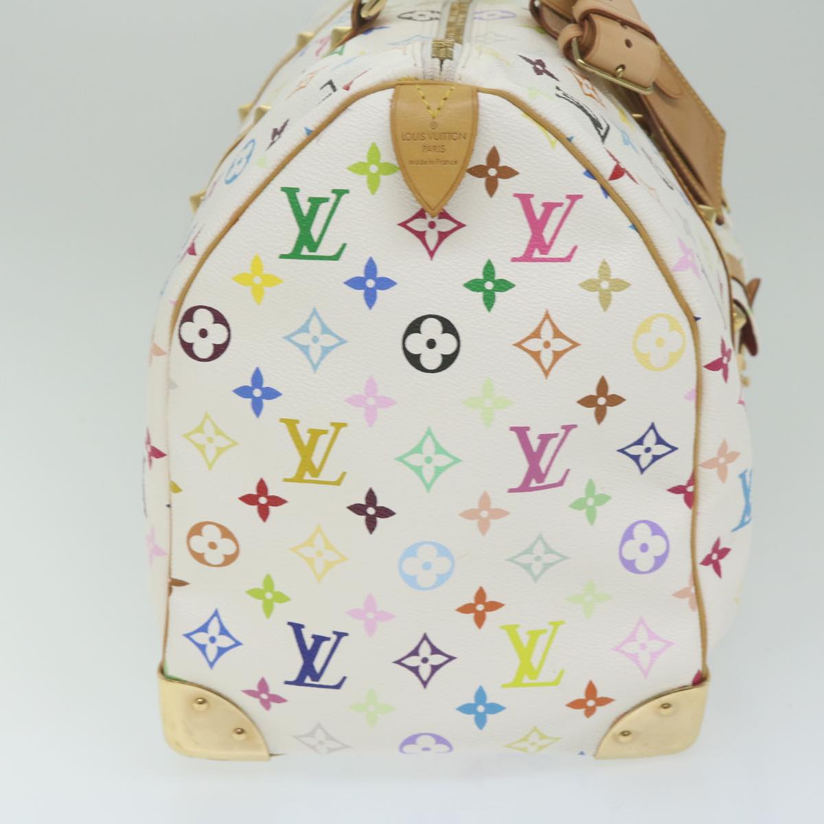 LOUIS VUITTON Monogram Multicolor Keepall 45 Boston Bag White M92641 63604A