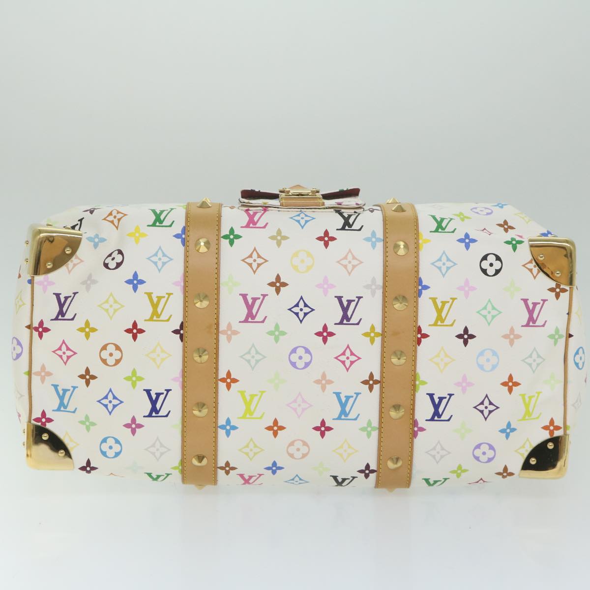 LOUIS VUITTON Monogram Multicolor Keepall 45 Boston Bag White M92641 63604A