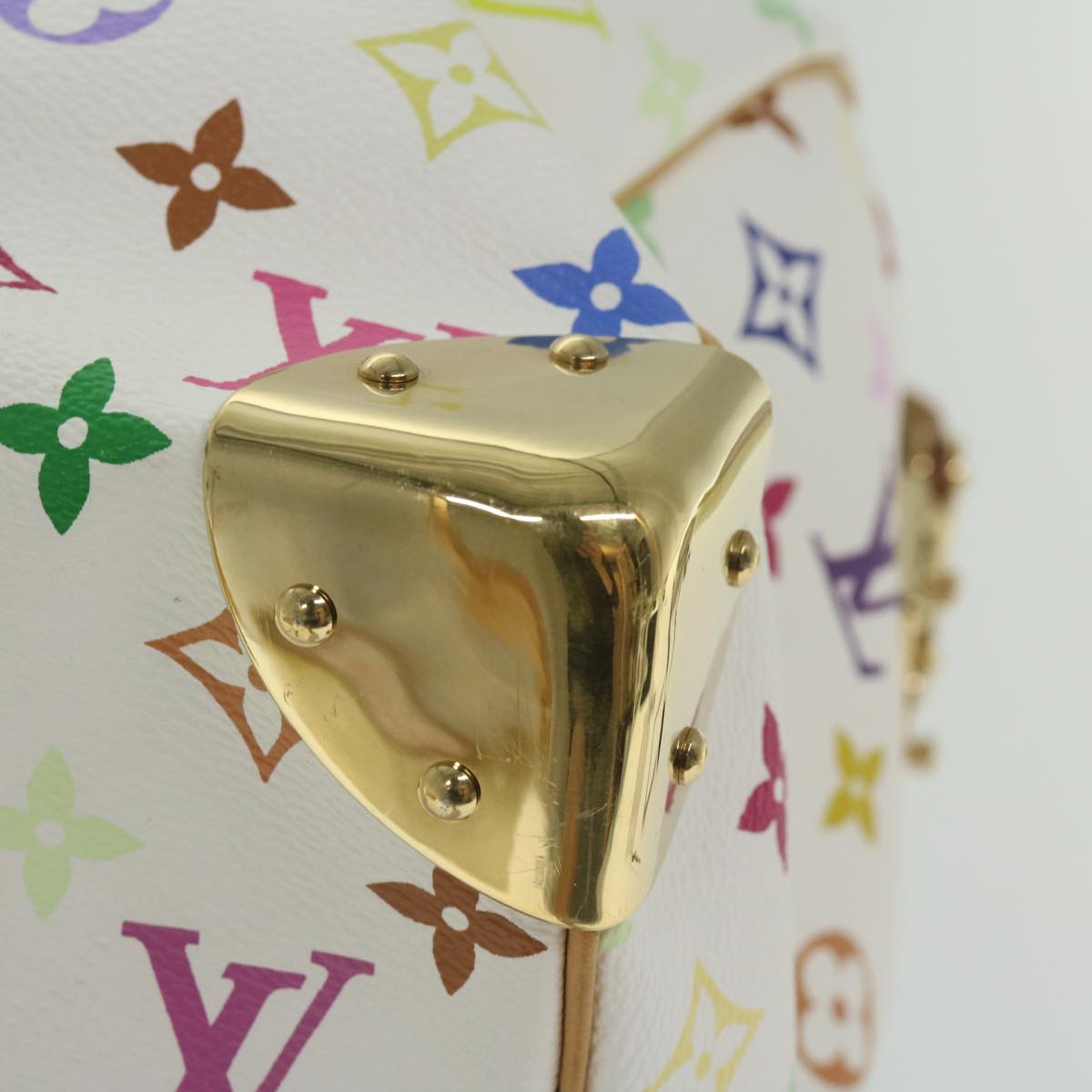 LOUIS VUITTON Monogram Multicolor Keepall 45 Boston Bag White M92641 63604A