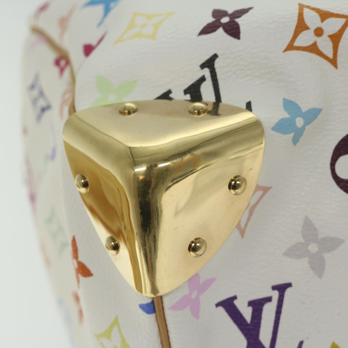 LOUIS VUITTON Monogram Multicolor Keepall 45 Boston Bag White M92641 63604A