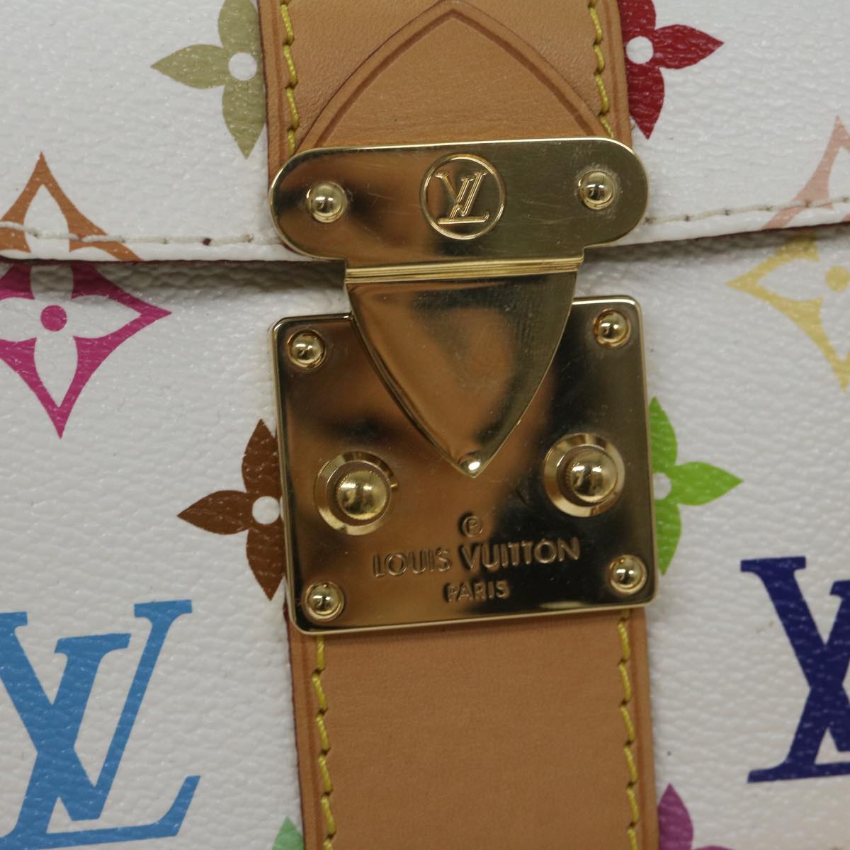 LOUIS VUITTON Monogram Multicolor Keepall 45 Boston Bag White M92641 63604A