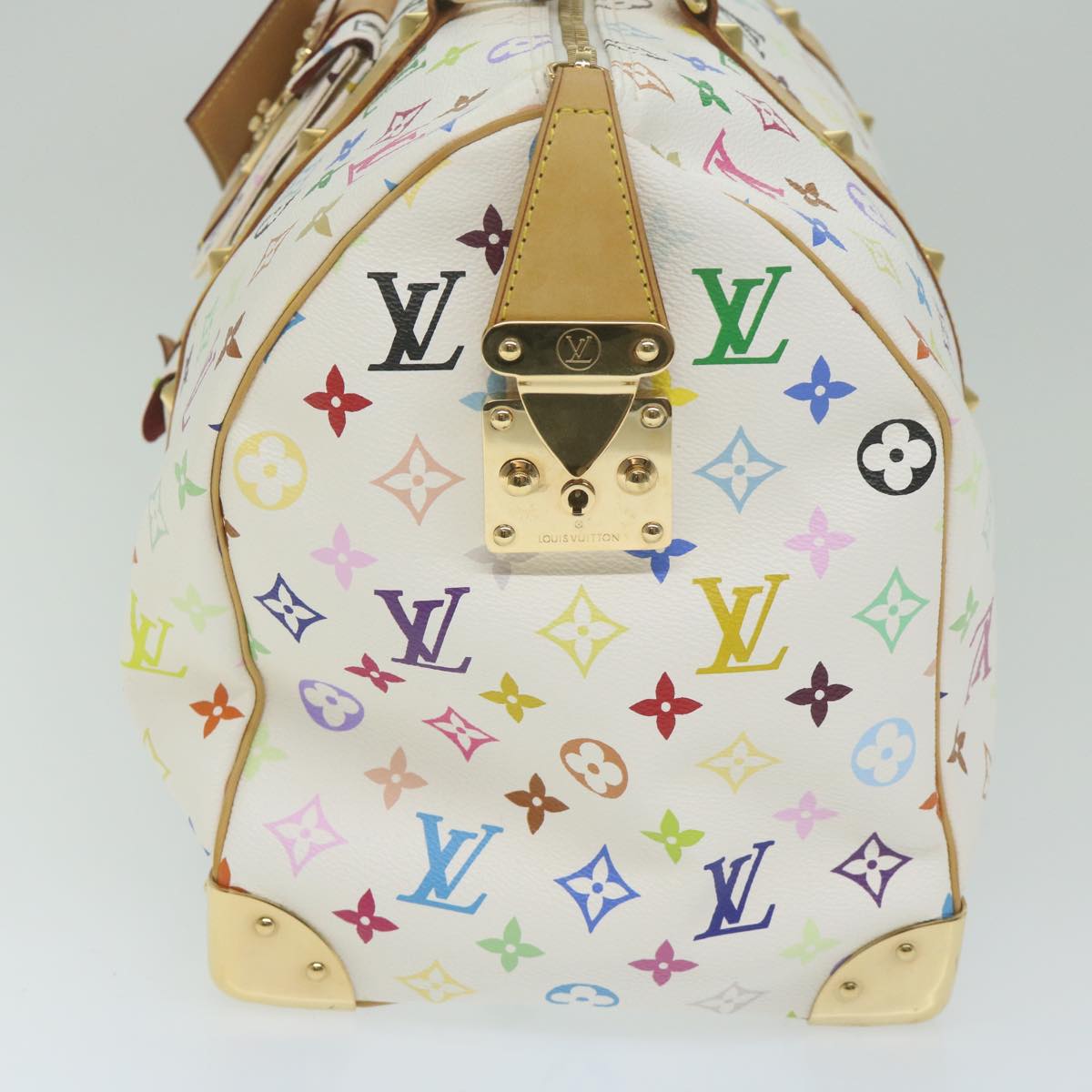 LOUIS VUITTON Monogram Multicolor Keepall 45 Boston Bag White M92641 63604A