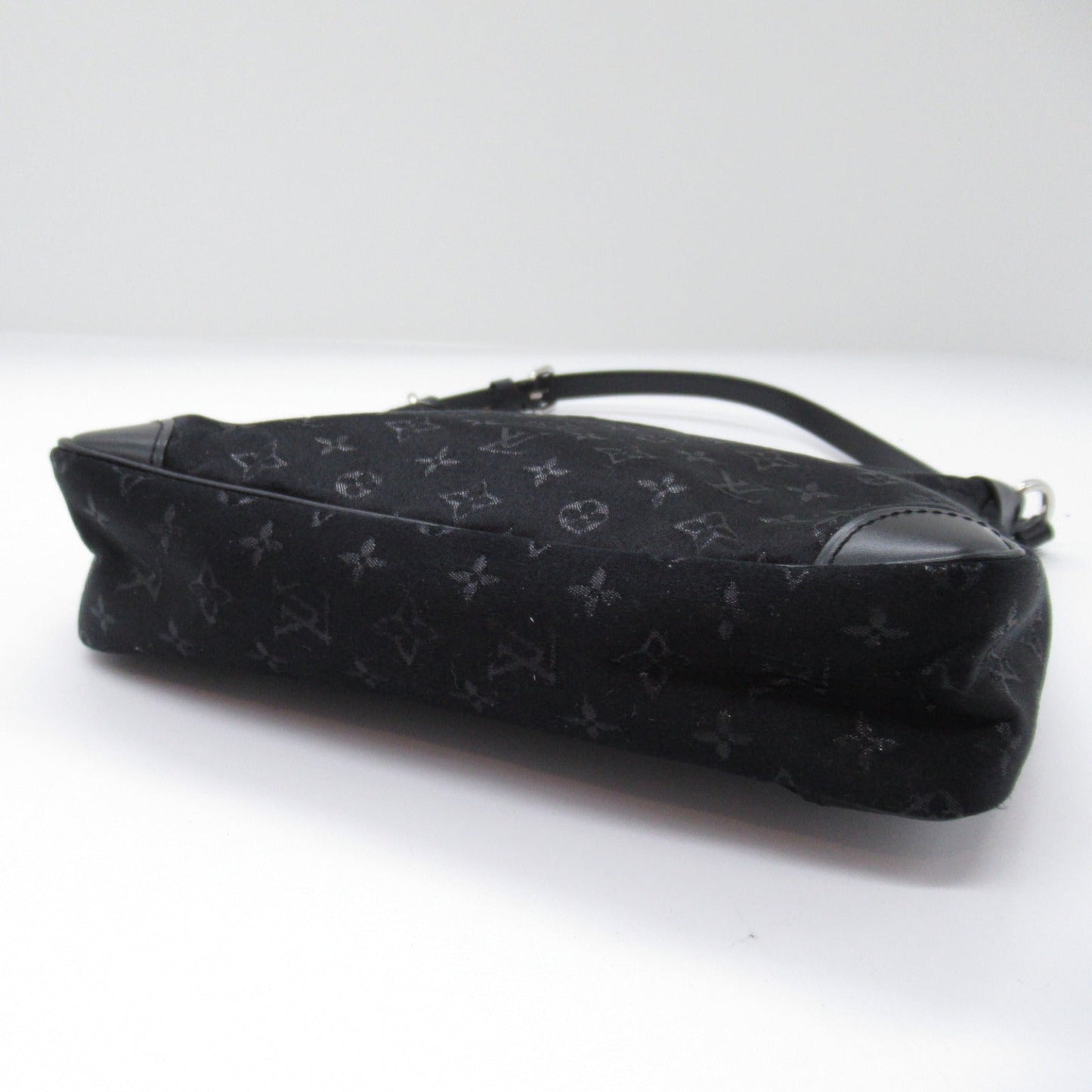 Louis Vuitton Little Bronze Accessories Bag PVC ted Canvas Monogram Satin  Black M92142