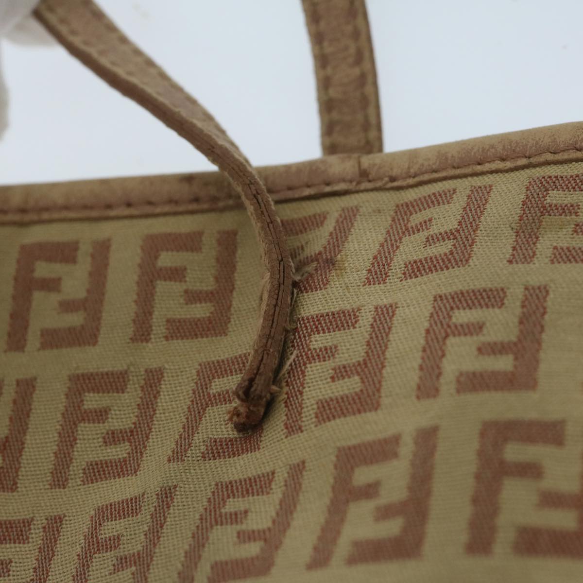 FENDI Zucchino Canvas Tote Bag Pink 8BH073 63734
