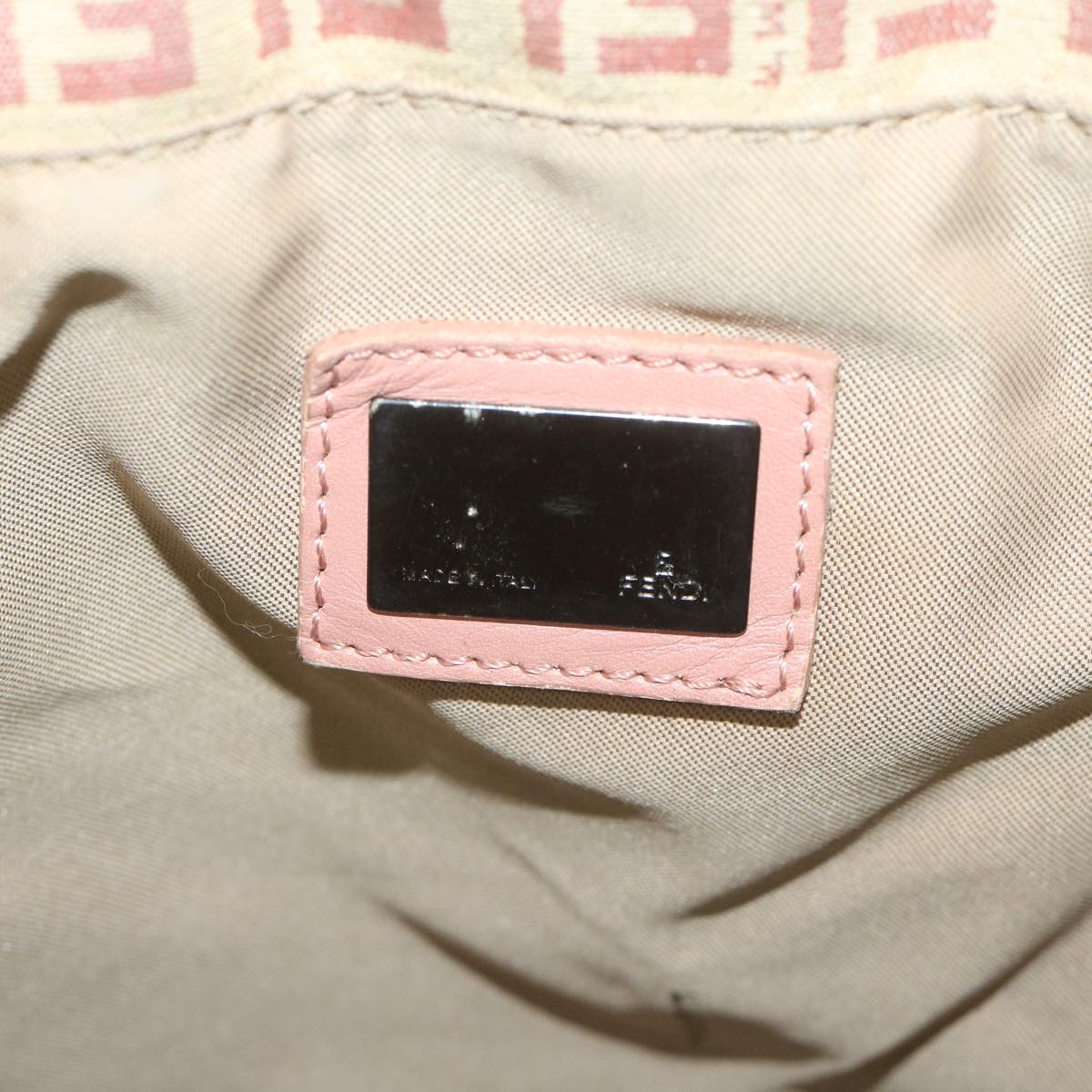 FENDI Zucchino Canvas Tote Bag Pink 8BH073 63734