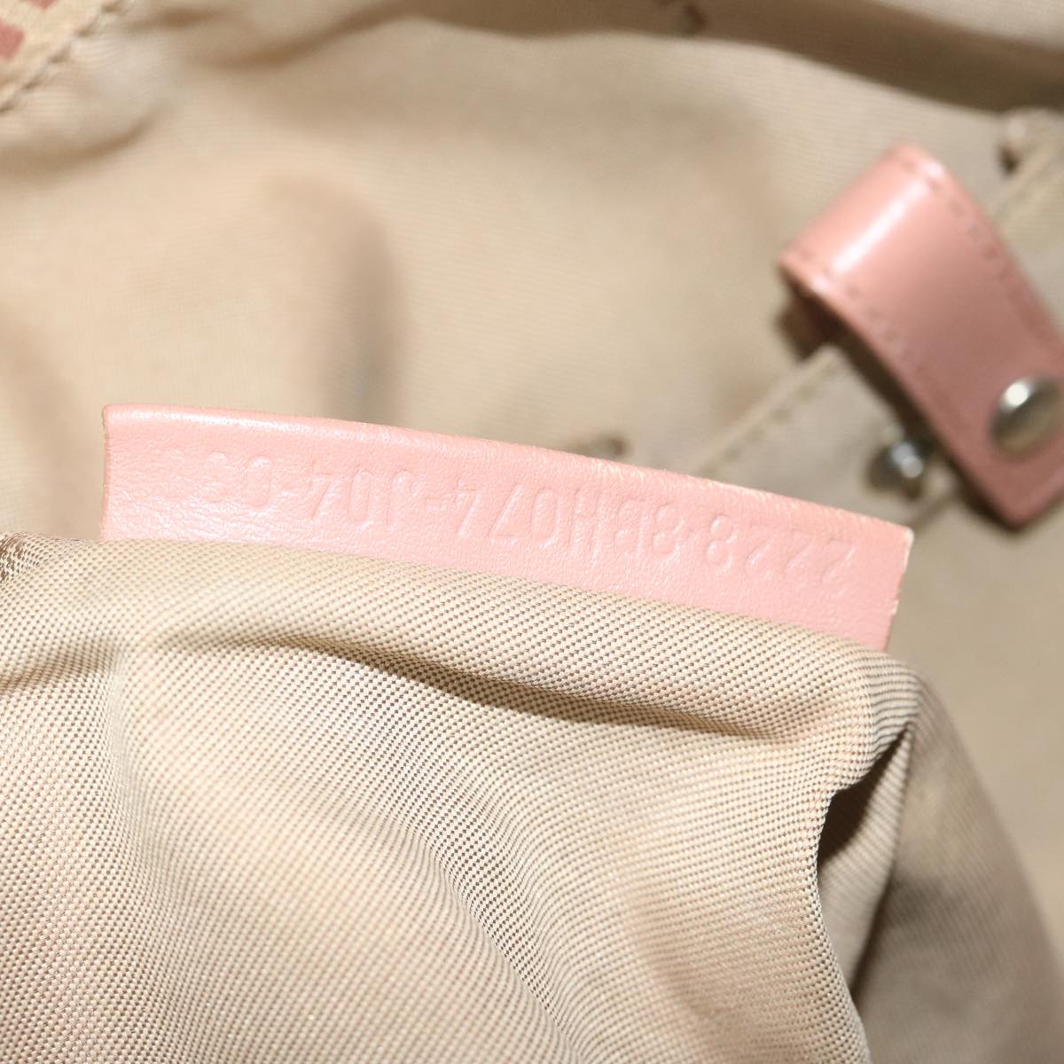 FENDI Zucchino Canvas Tote Bag Pink 8BH073 63734