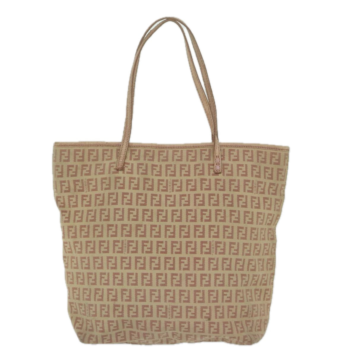 FENDI Zucchino Canvas Tote Bag Pink 8BH073 63734