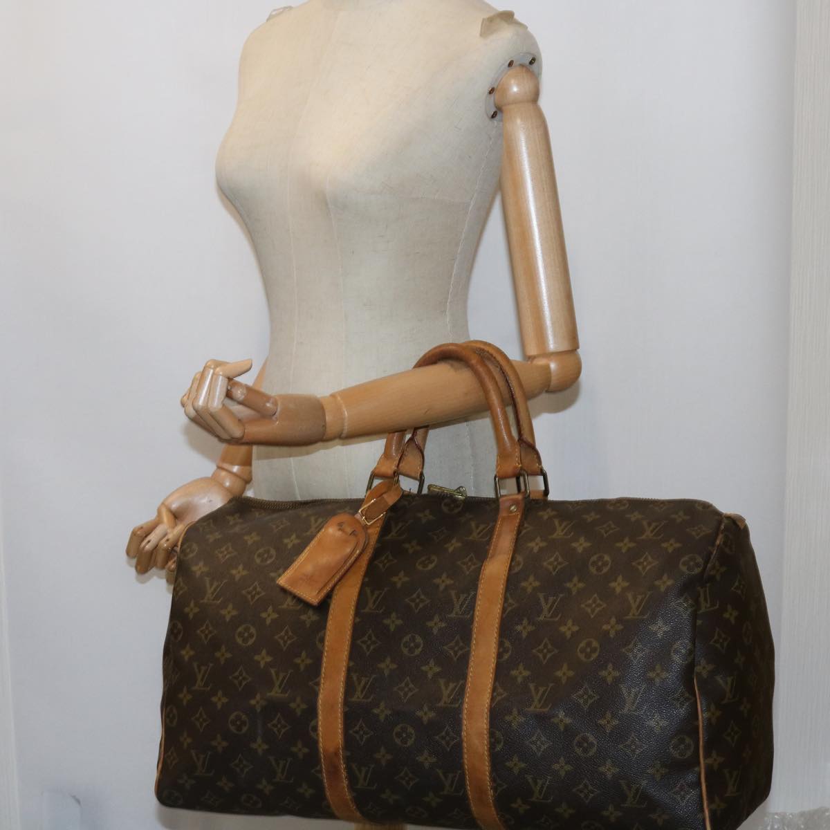 LOUIS VUITTON Monogram Keepall 50 Boston Bag M41426 LV 63781