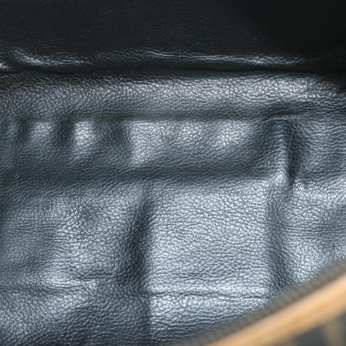 FENDI Zucca Canvas Hand Bag Black Brown 63796