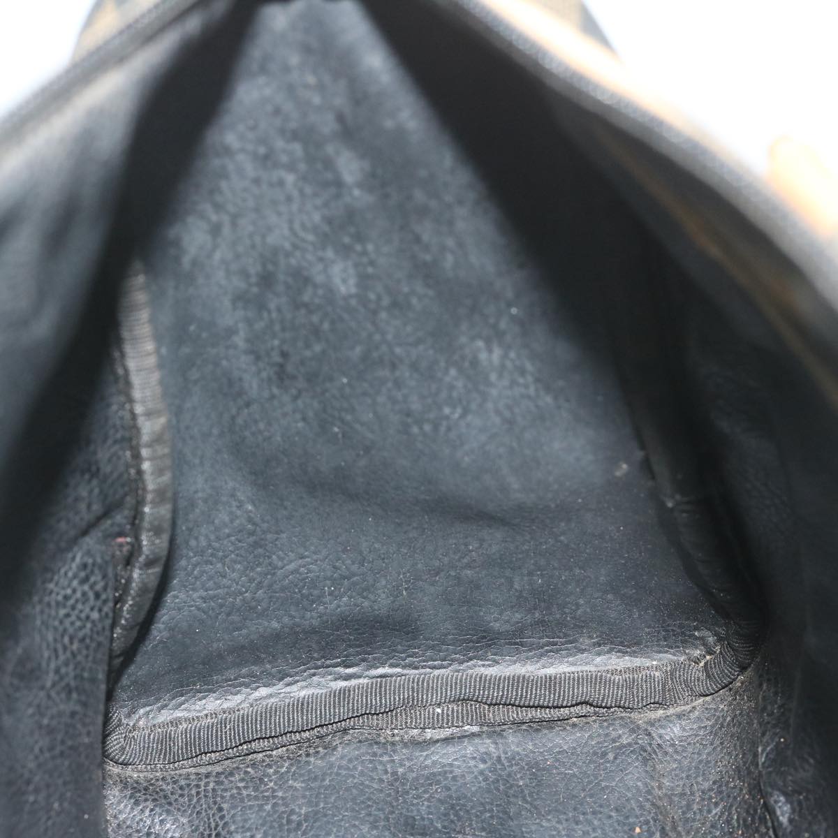 FENDI Zucca Canvas Hand Bag Black Brown 63796