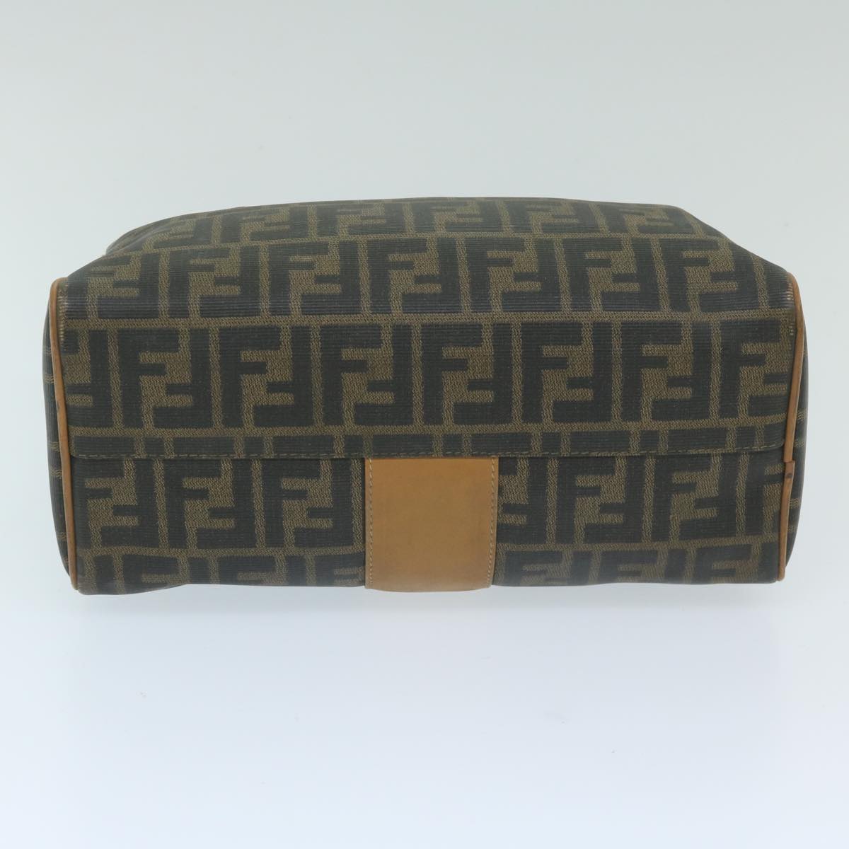 FENDI Zucca Canvas Hand Bag Black Brown 63796
