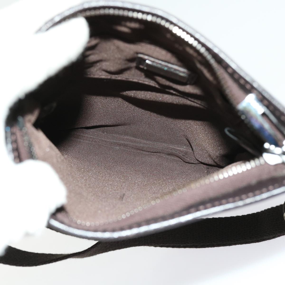 FENDI Zucchino Canvas Shoulder Bag Brown 63817