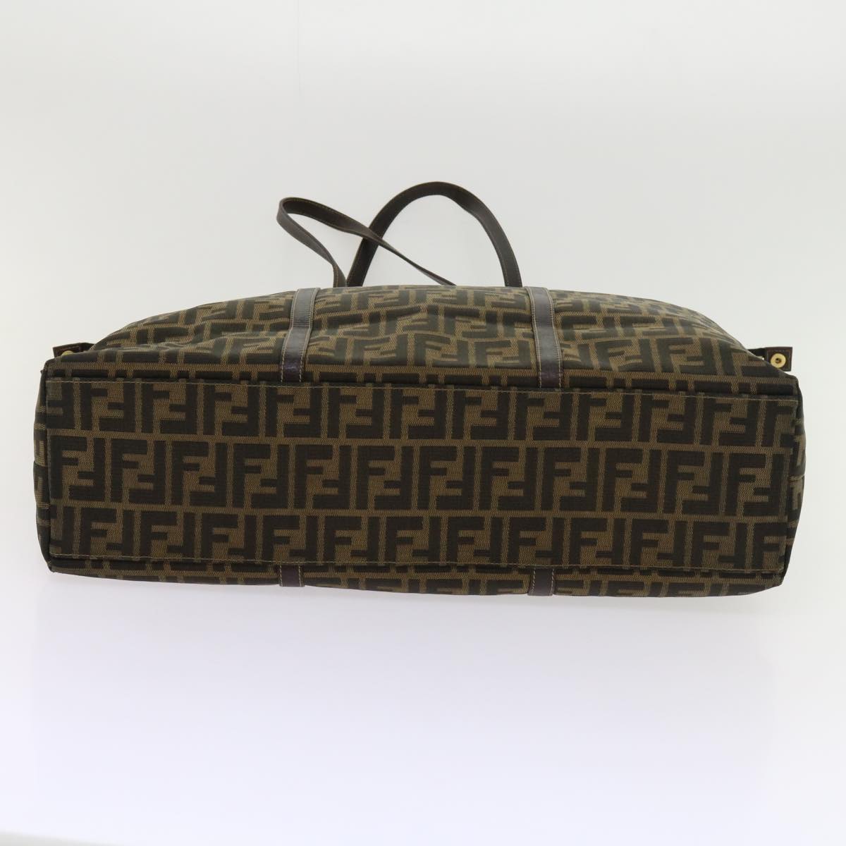 FENDI Zucca Canvas Shoulder Bag Black Brown 63819