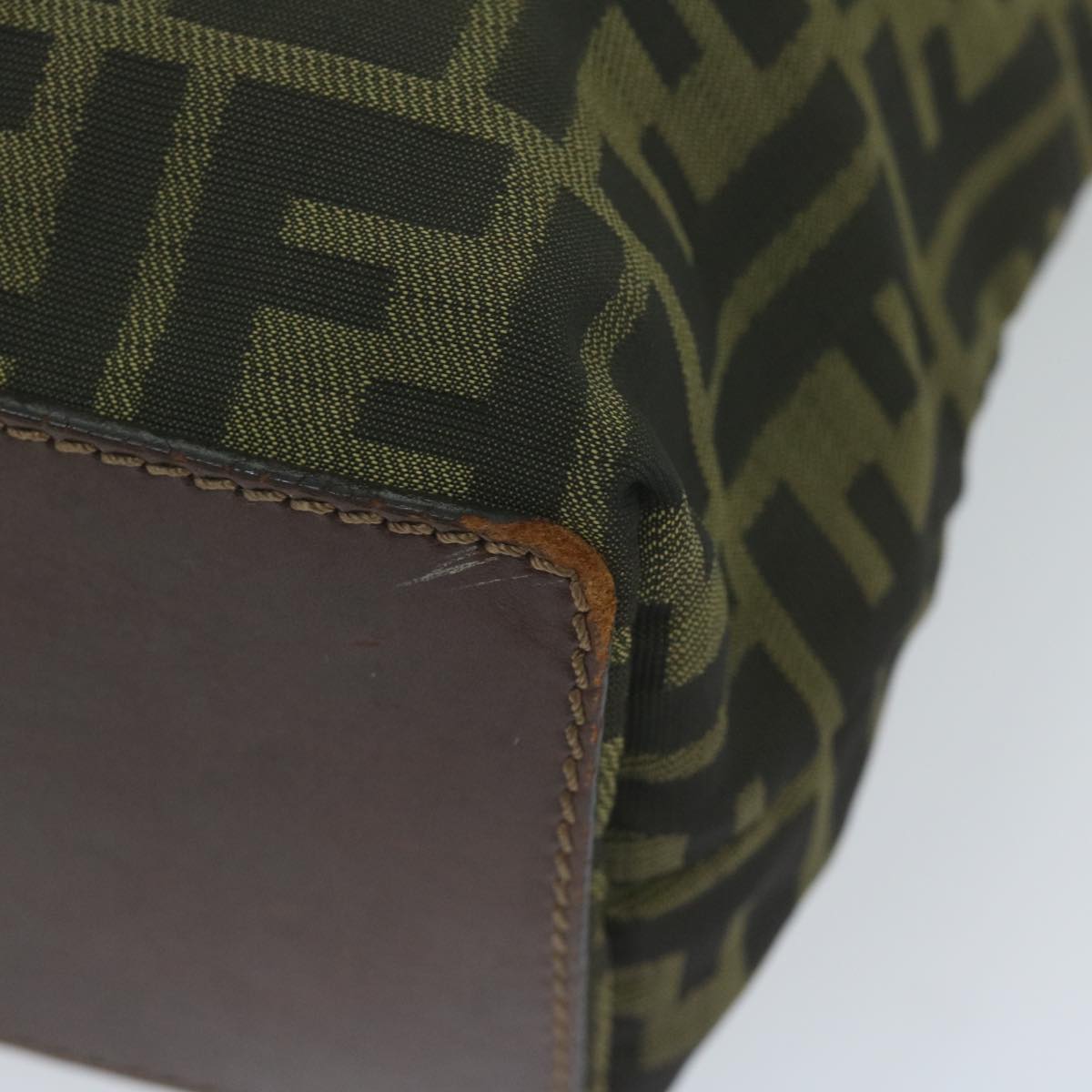 FENDI Zucca Canvas Tote Bag Black Brown 63898