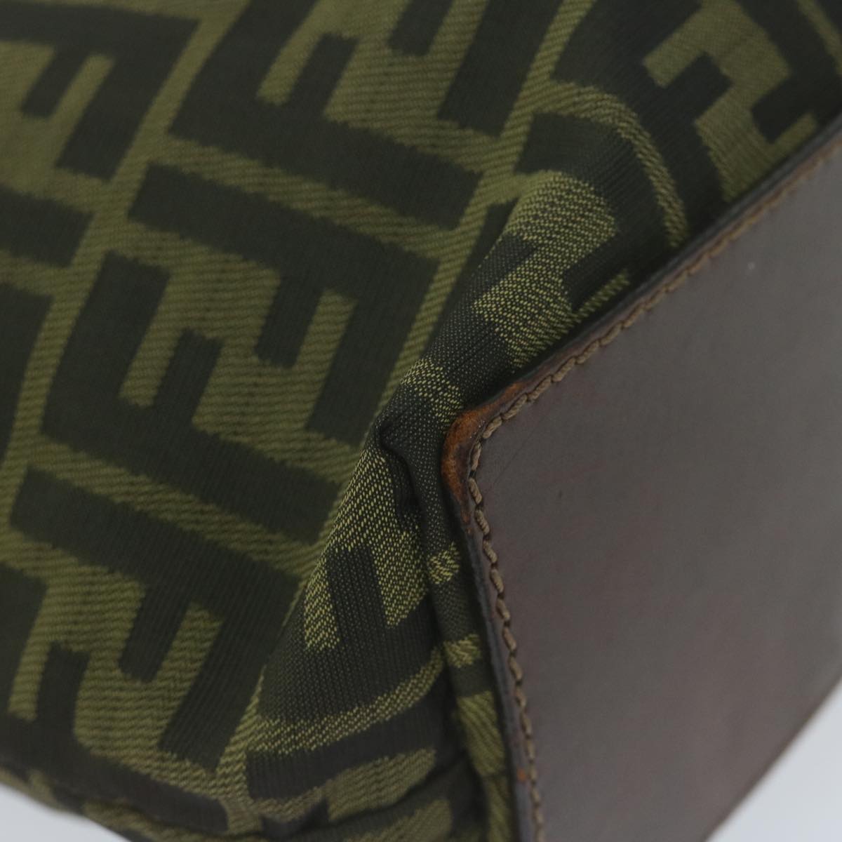 FENDI Zucca Canvas Tote Bag Black Brown 63898