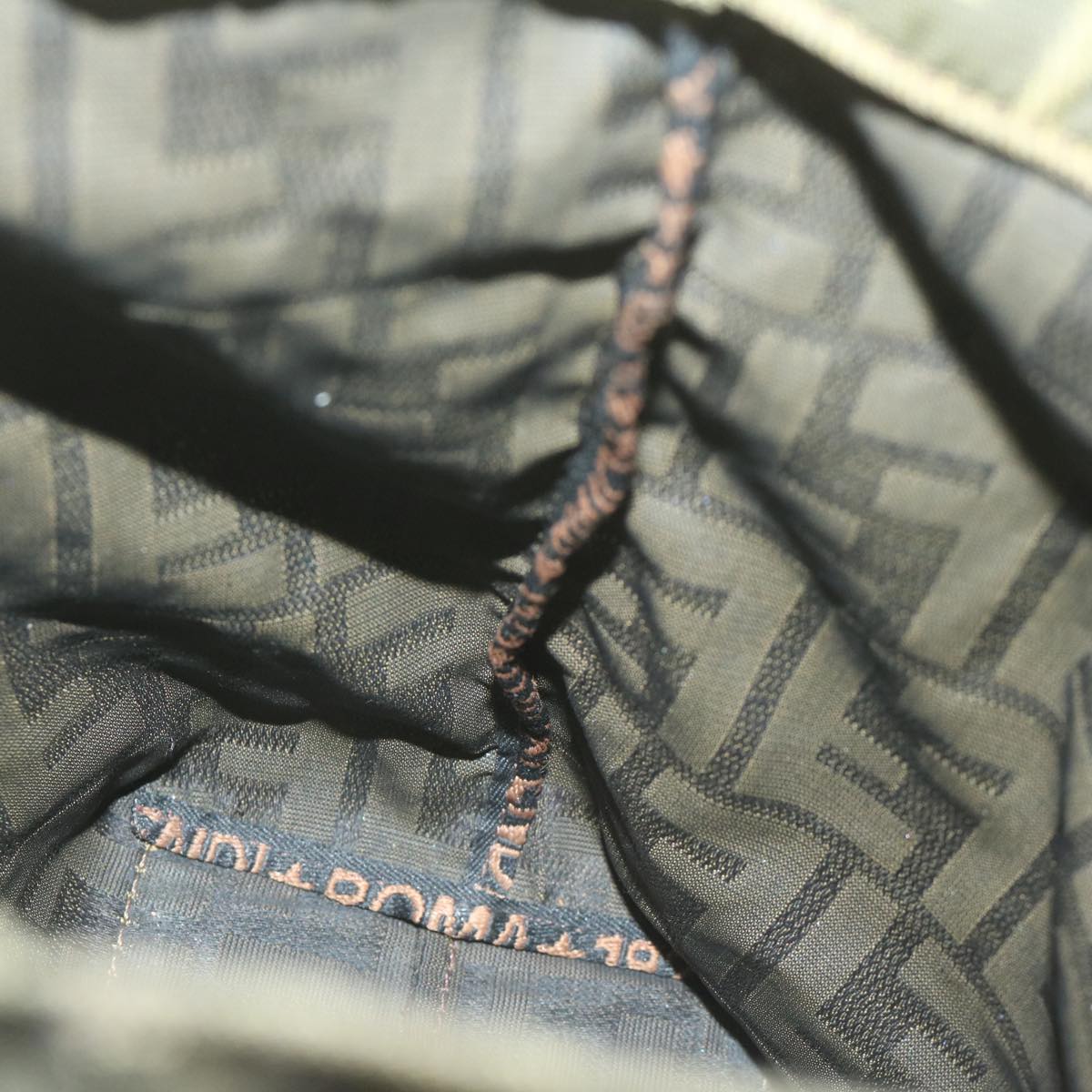 FENDI Zucca Canvas Tote Bag Black Brown 63898