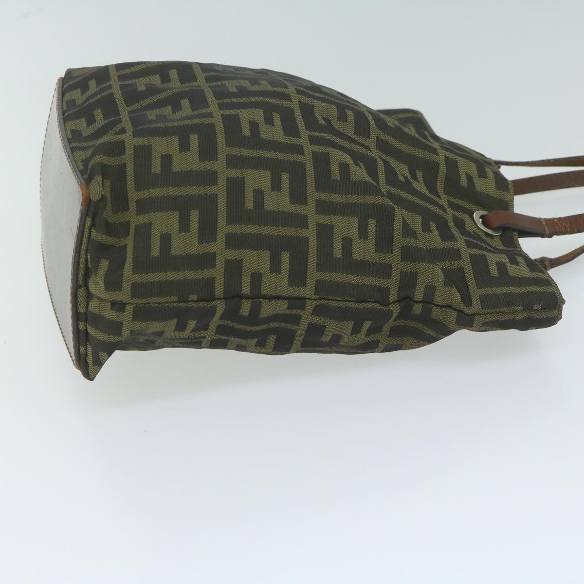 FENDI Zucca Canvas Tote Bag Black Brown 63898