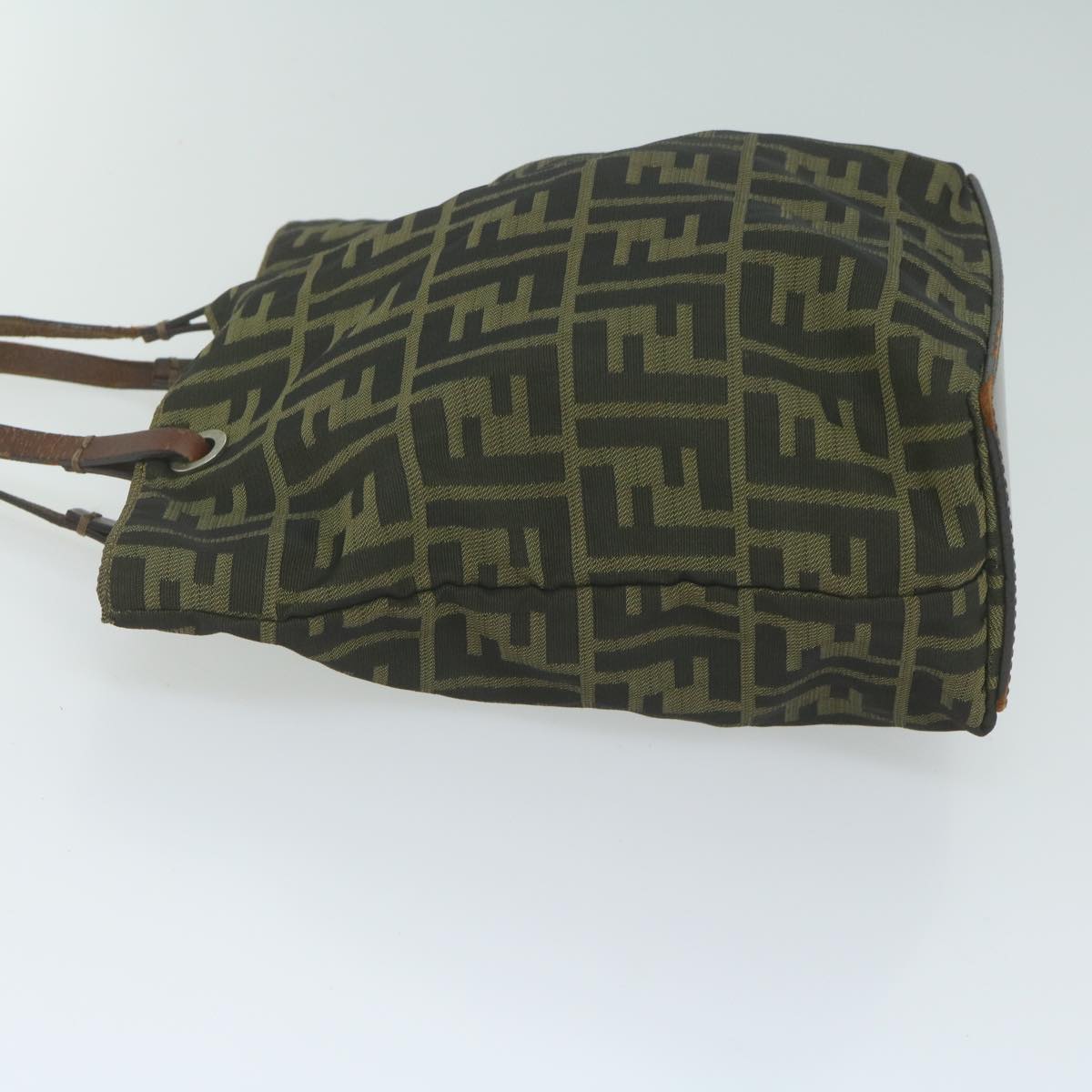 FENDI Zucca Canvas Tote Bag Black Brown 63898