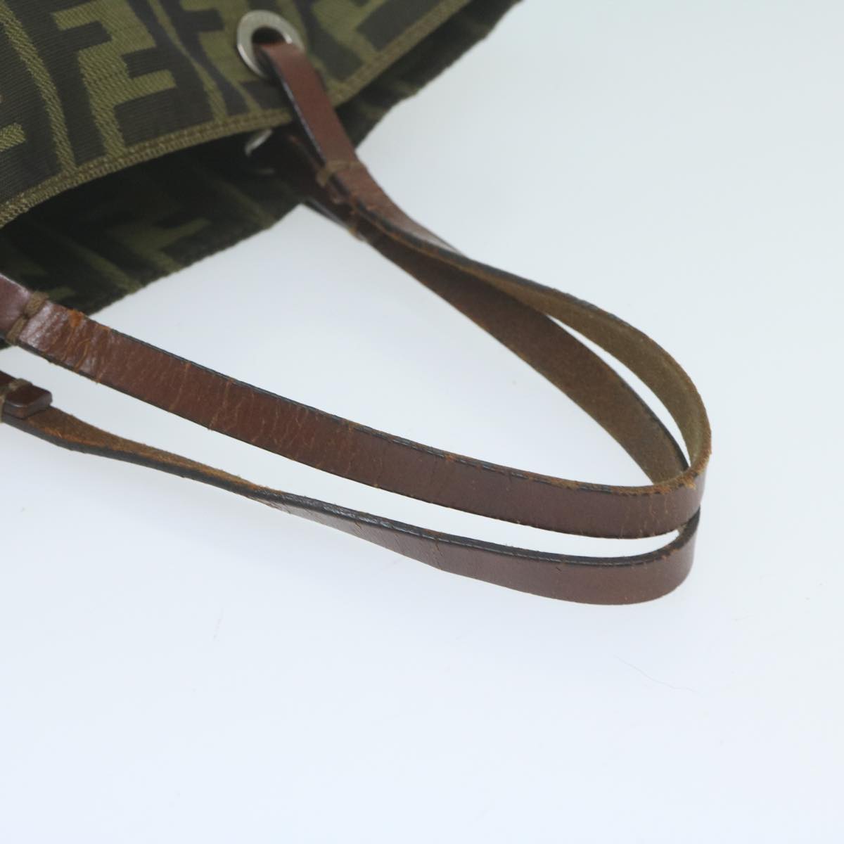 FENDI Zucca Canvas Tote Bag Black Brown 63898