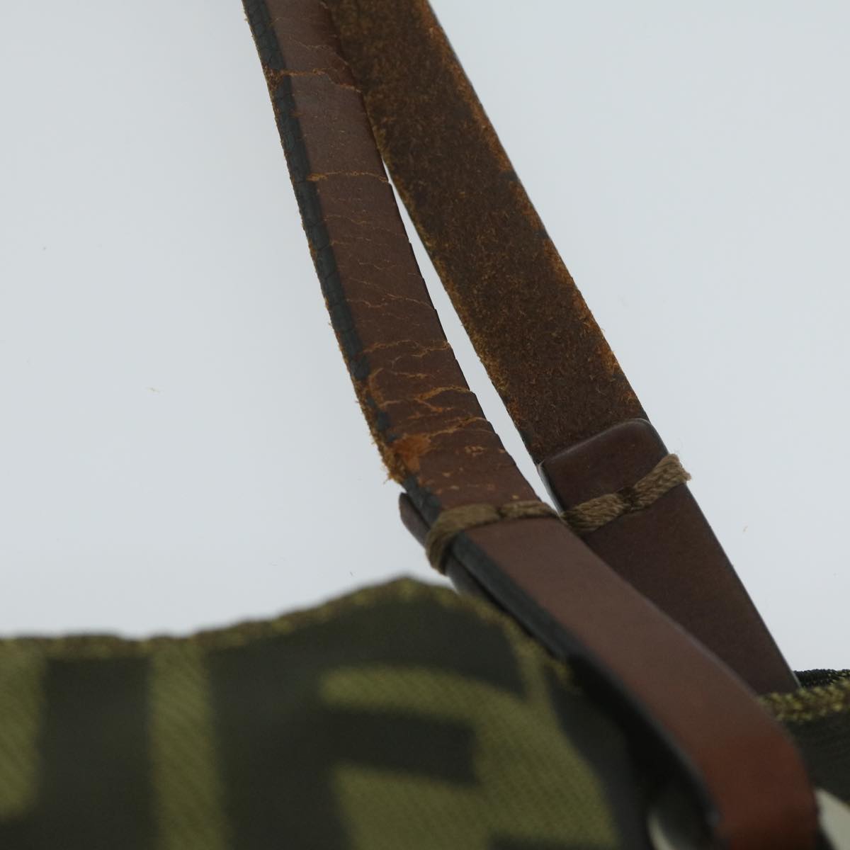 FENDI Zucca Canvas Tote Bag Black Brown 63898
