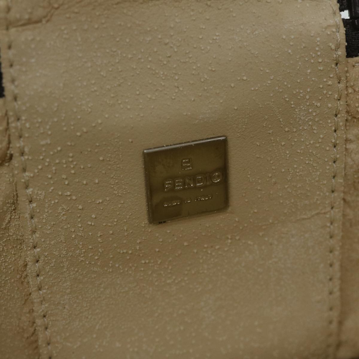FENDI Zucca Canvas Vanity Pouch Brown Black 63932