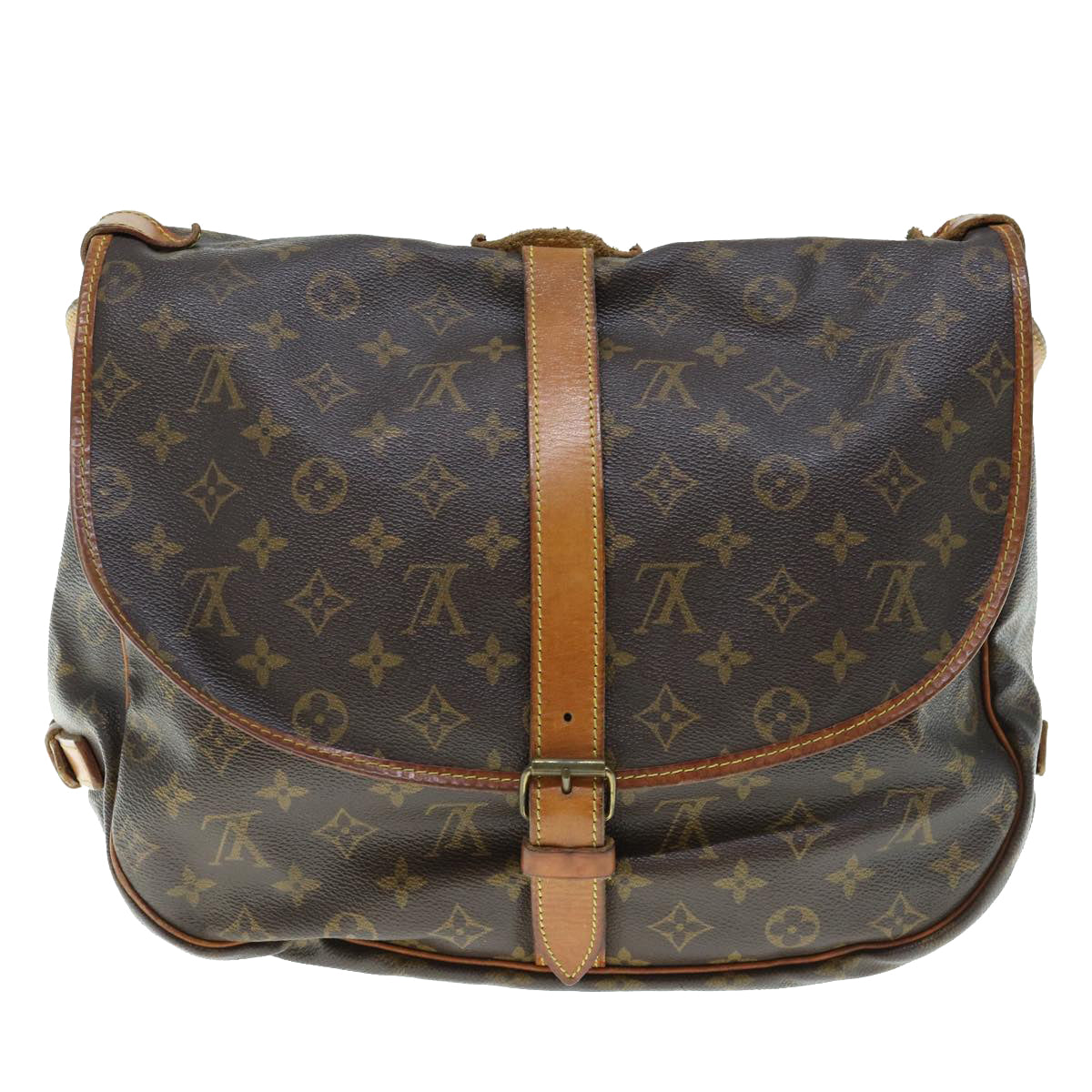 LOUIS VUITTON Monogram Saumur 35 Shoulder Bag M42254 LV 63956