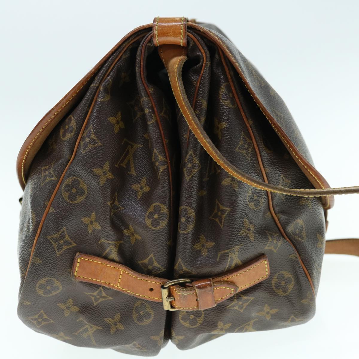 LOUIS VUITTON Monogram Saumur 35 Shoulder Bag M42254 LV 63956