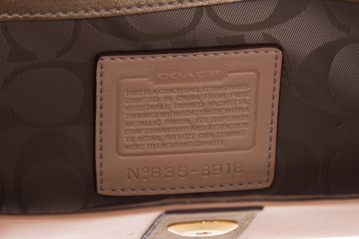 Coach Tan Leather Wristlet