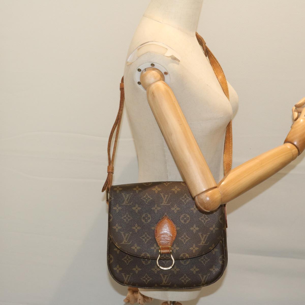 LOUIS VUITTON Monogram Saint Cloud GM Shoulder Bag M51242 LV 64057