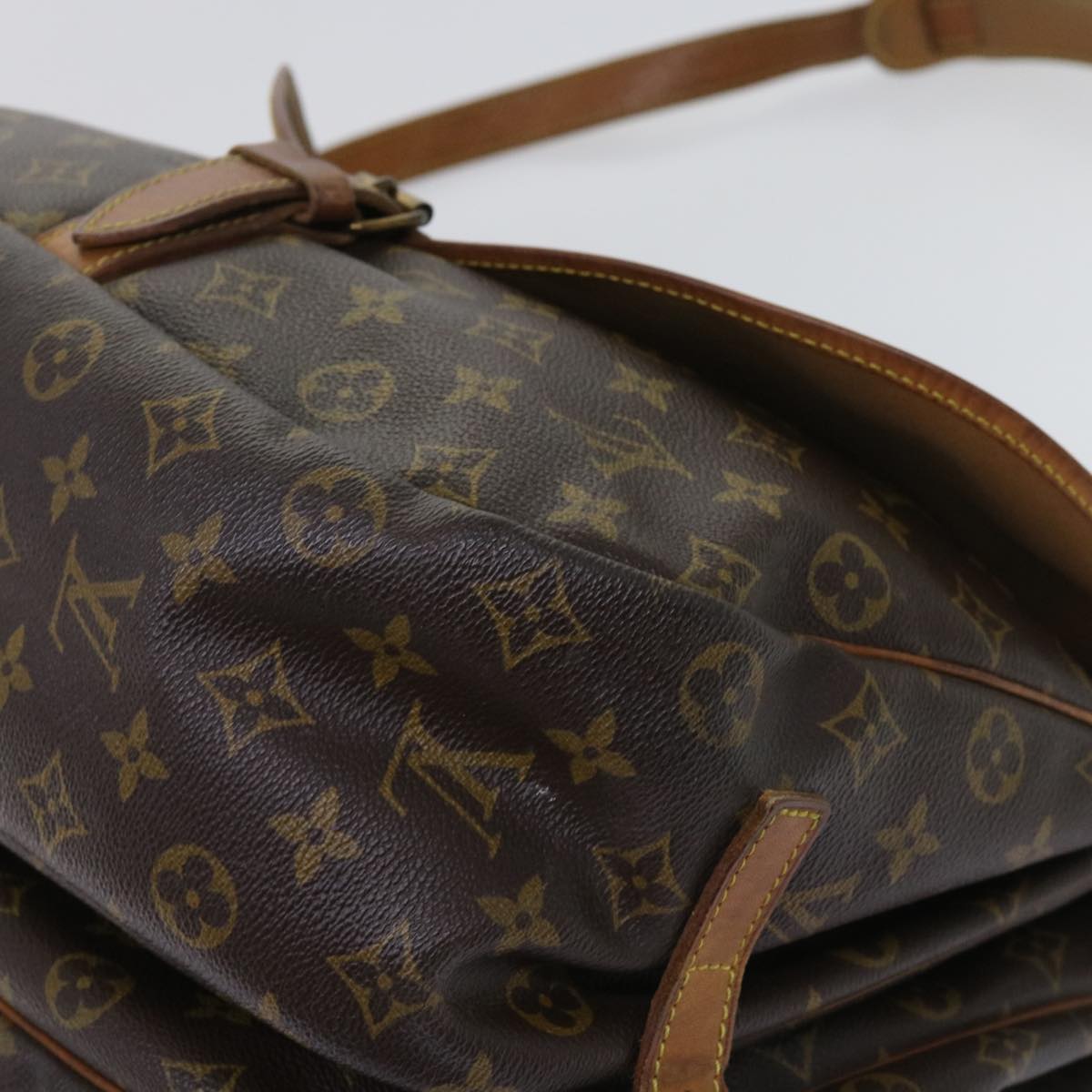 LOUIS VUITTON Monogram Saumur 35 Shoulder Bag M42254 LV 64074
