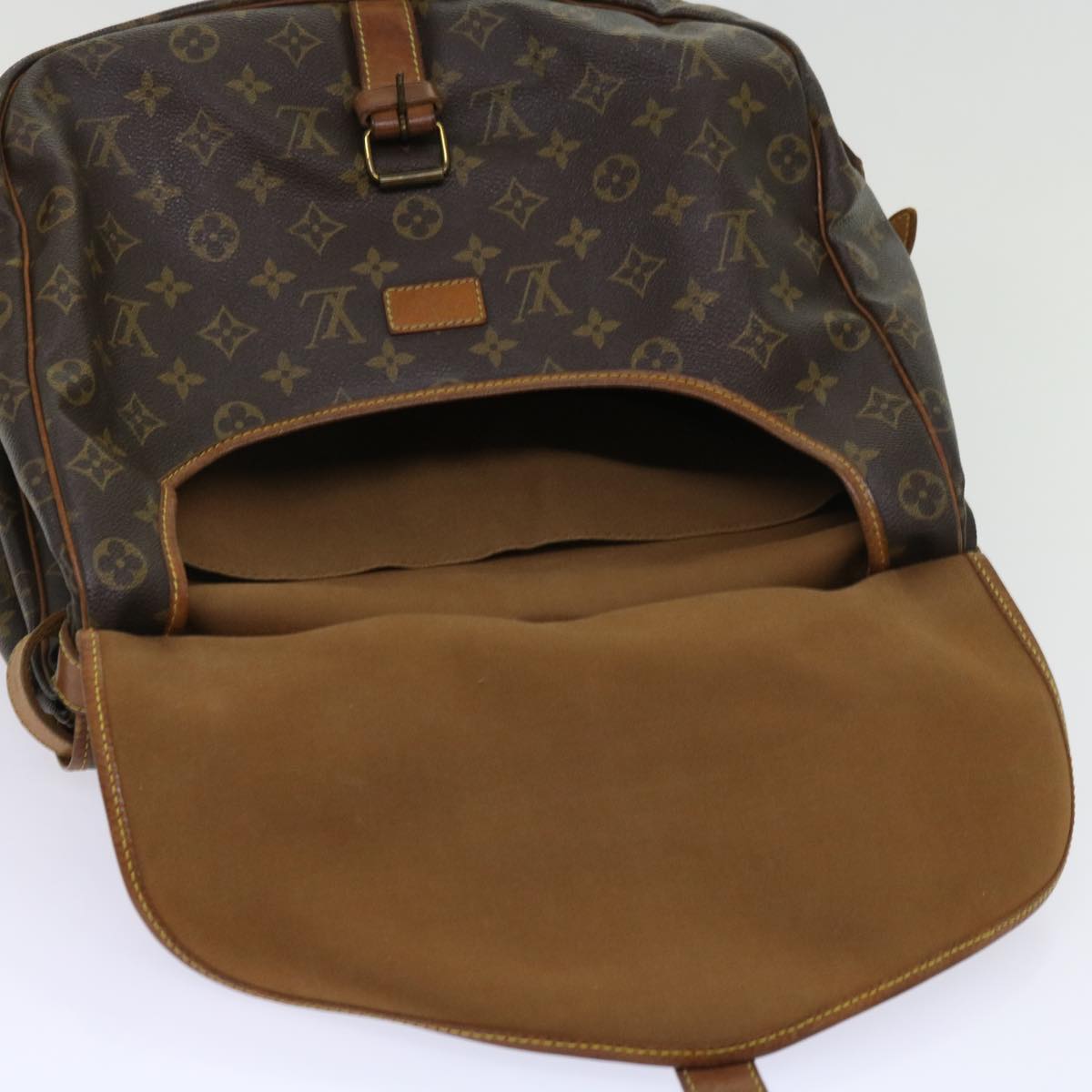 LOUIS VUITTON Monogram Saumur 35 Shoulder Bag M42254 LV 64074