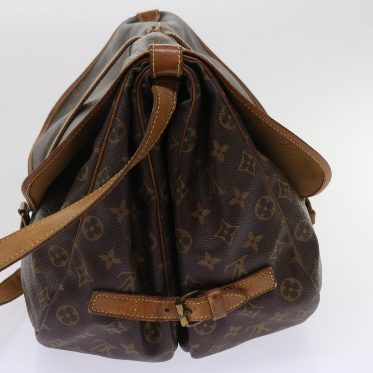 LOUIS VUITTON Monogram Saumur 35 Shoulder Bag M42254 LV 64074