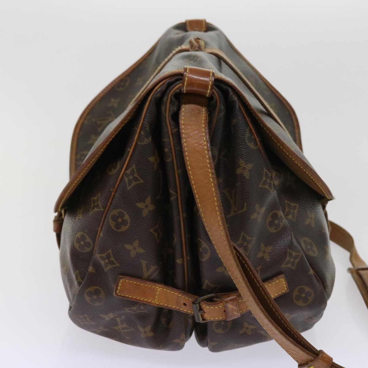 LOUIS VUITTON Monogram Saumur 35 Shoulder Bag M42254 LV 64074