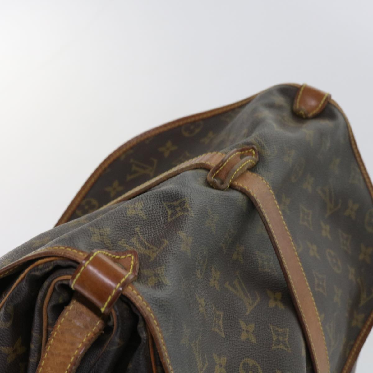 LOUIS VUITTON Monogram Saumur 35 Shoulder Bag M42254 LV 64074
