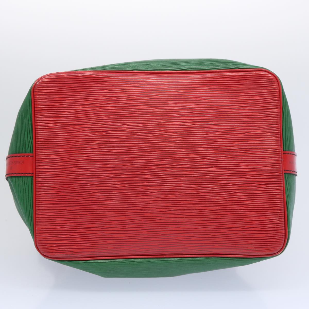 LOUIS VUITTON Epi Petit Noe Shoulder Bag Bicolor Green Red M44147 LV 64091