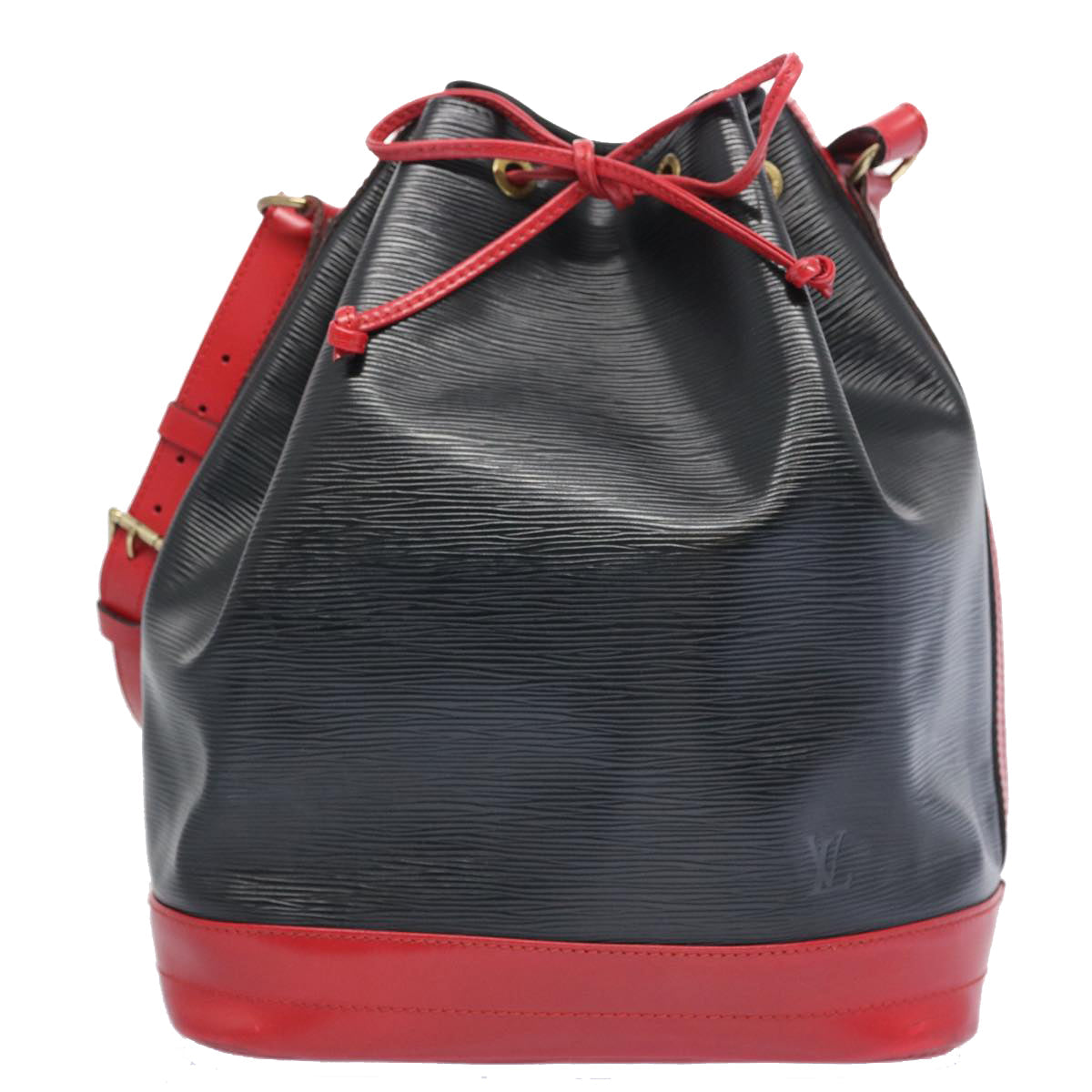 LOUIS VUITTON Epi Noe Shoulder Bag Bicolor Black Red M44017 LV 64093