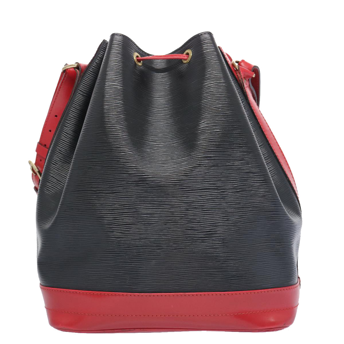 LOUIS VUITTON Epi Noe Shoulder Bag Bicolor Black Red M44017 LV 64093
