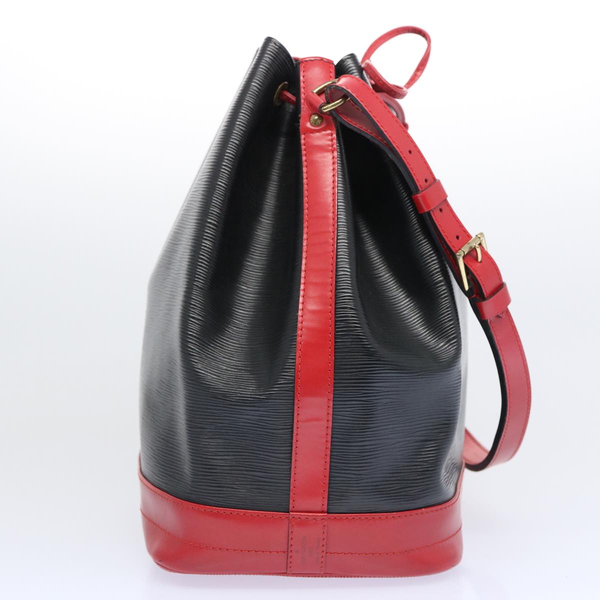 LOUIS VUITTON Epi Noe Shoulder Bag Bicolor Black Red M44017 LV 64093