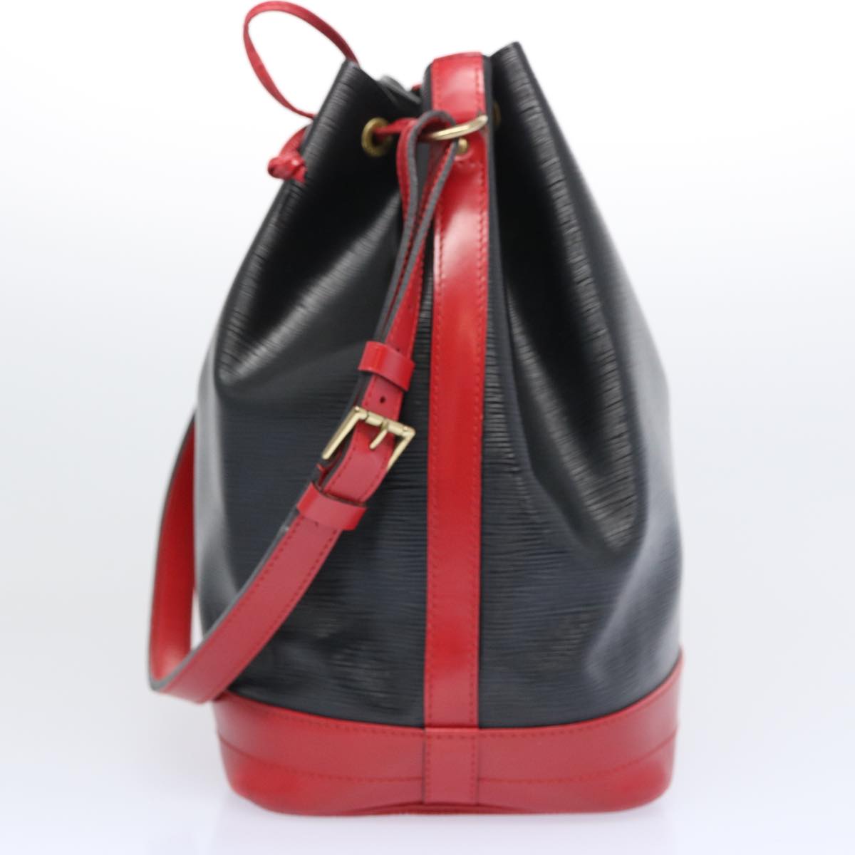 LOUIS VUITTON Epi Noe Shoulder Bag Bicolor Black Red M44017 LV 64093