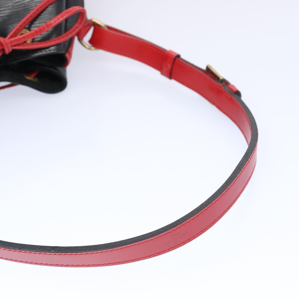 LOUIS VUITTON Epi Noe Shoulder Bag Bicolor Black Red M44017 LV 64093