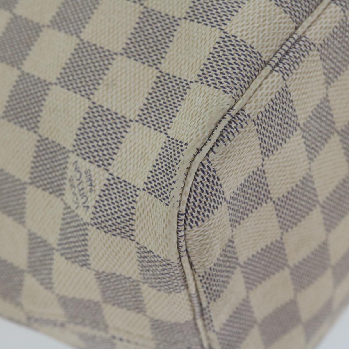 LOUIS VUITTON Damier Azur Neverfull MM Tote Bag N41605 LV 64098