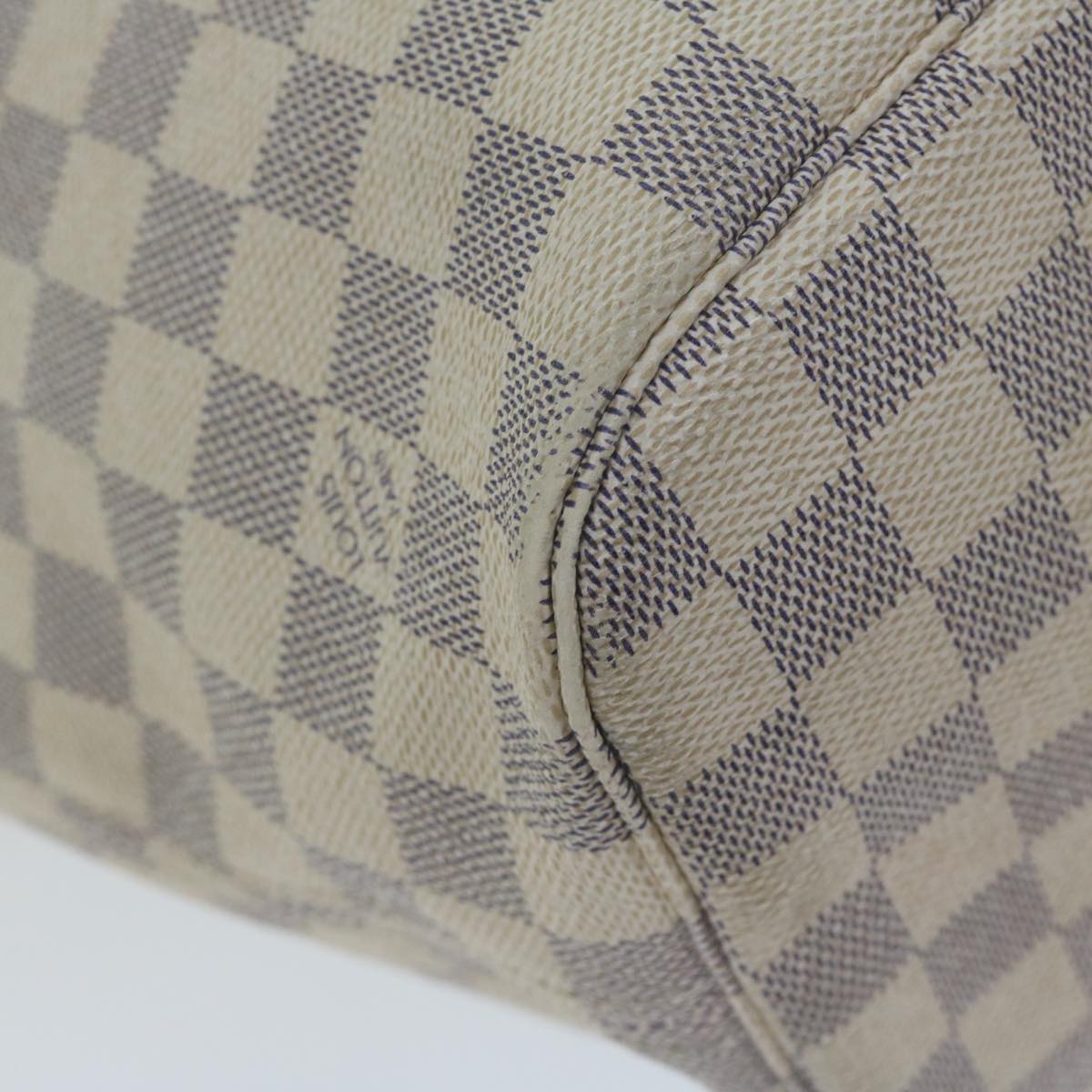 LOUIS VUITTON Damier Azur Neverfull MM Tote Bag N41605 LV 64098