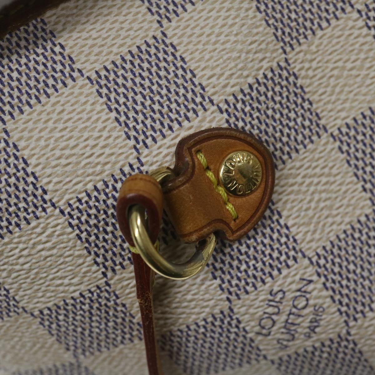 LOUIS VUITTON Damier Azur Neverfull MM Tote Bag N41605 LV 64098