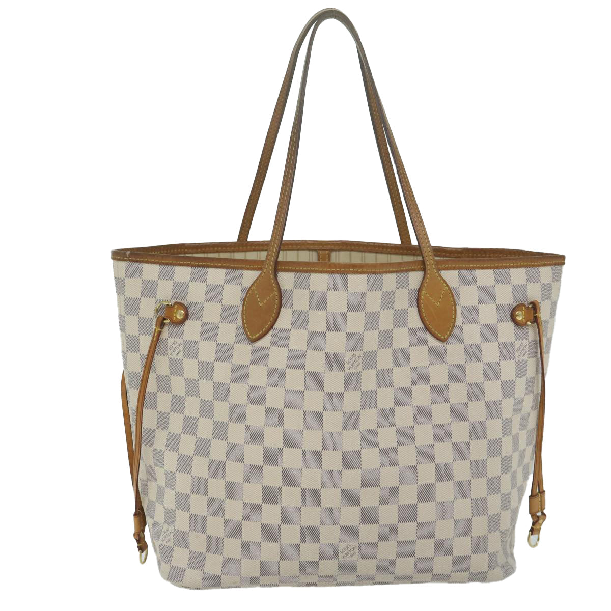 LOUIS VUITTON Damier Azur Neverfull MM Tote Bag N41605 LV 64098