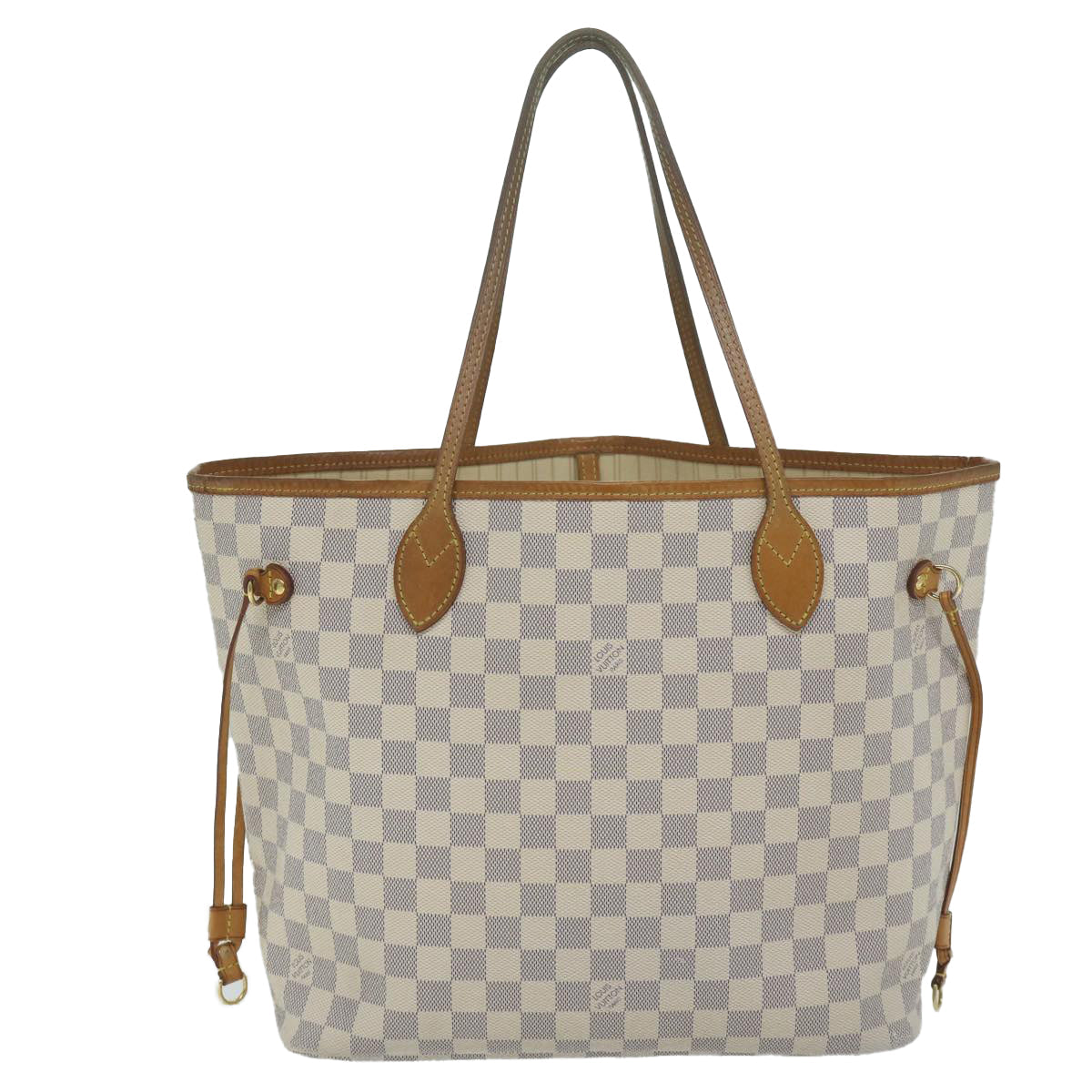 LOUIS VUITTON Damier Azur Neverfull MM Tote Bag N41605 LV 64098