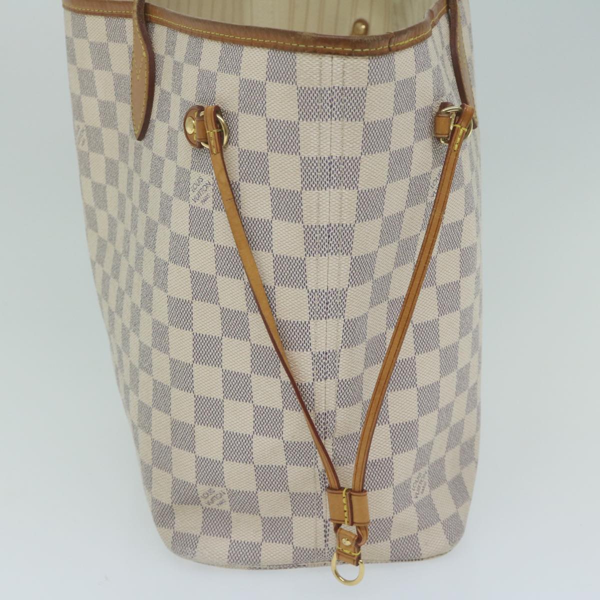 LOUIS VUITTON Damier Azur Neverfull MM Tote Bag N41605 LV 64098