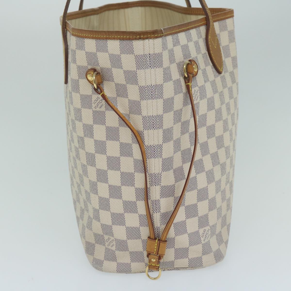 LOUIS VUITTON Damier Azur Neverfull MM Tote Bag N41605 LV 64098