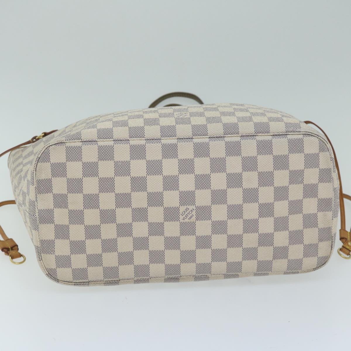 LOUIS VUITTON Damier Azur Neverfull MM Tote Bag N41605 LV 64098