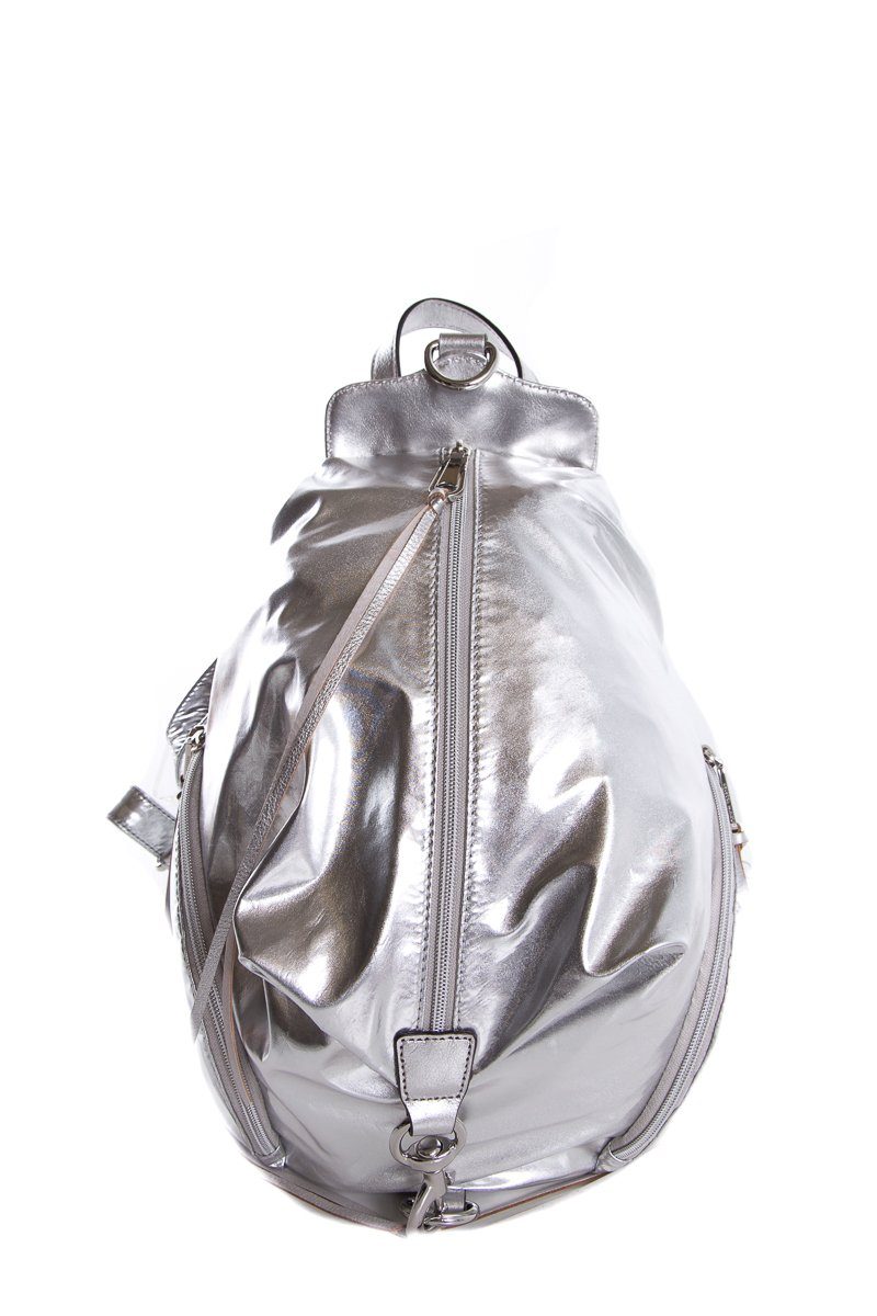 Rebecca Minkoff Silver Metallic Backpack