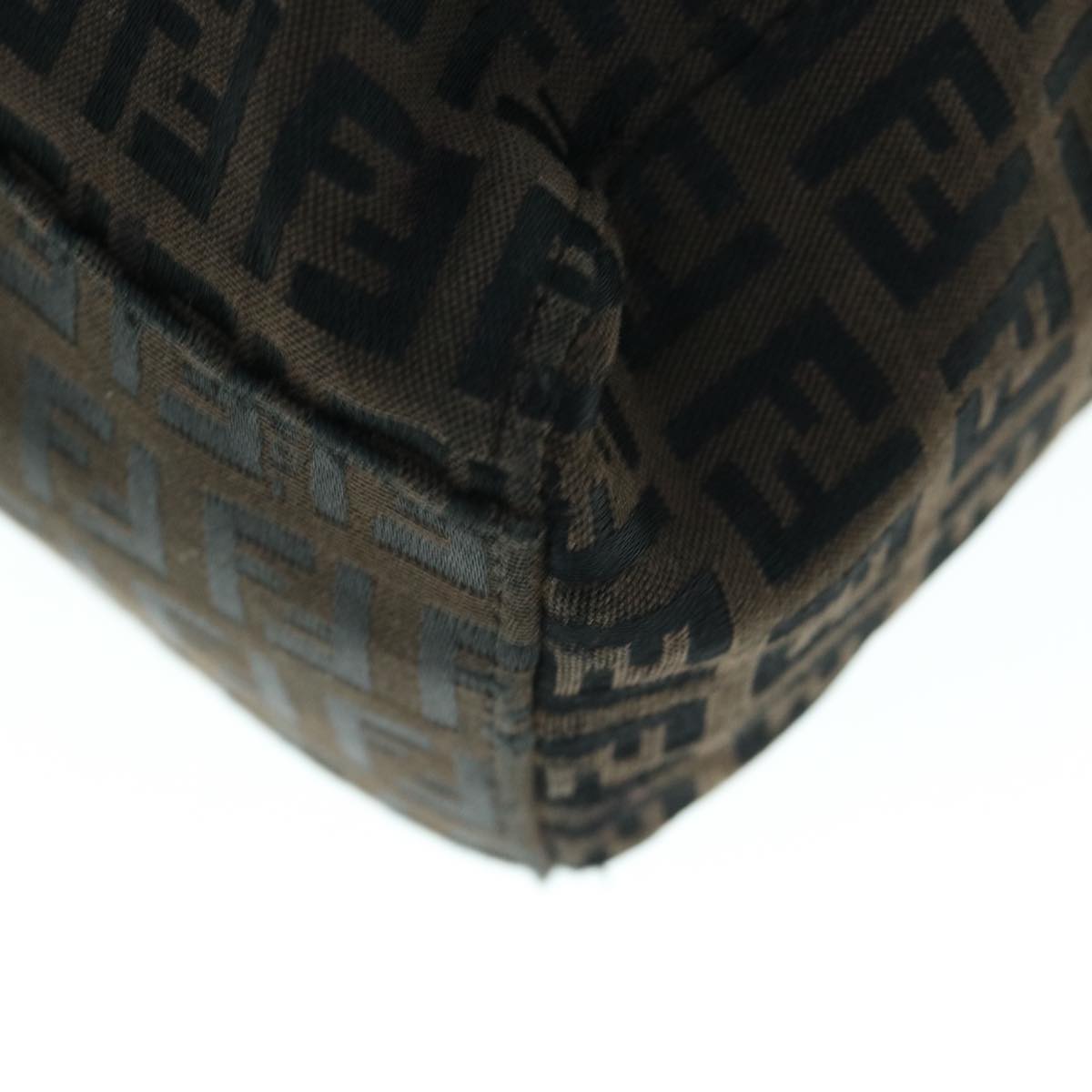 FENDI Zucchino Canvas Tote Bag Brown 64110